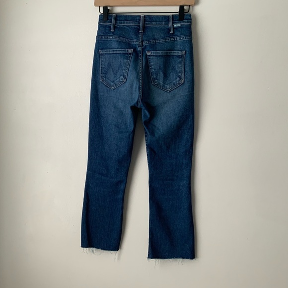 MOTHER Jeans The Hustler Ankle Fray in Night Clubbing Blue Size 24 - Picture 6 of 16